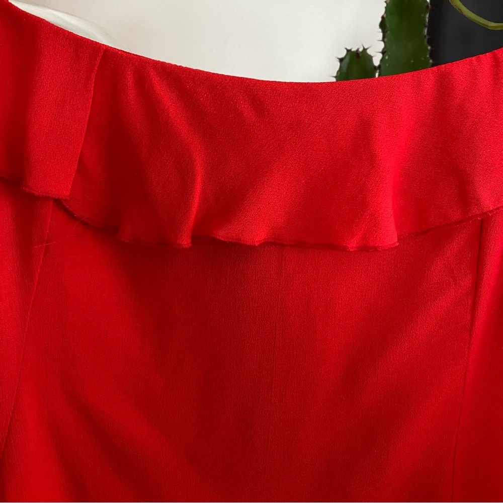 Revolve Privacy Please Red Ruffle Mini Dress Large - Picture 7 of 15